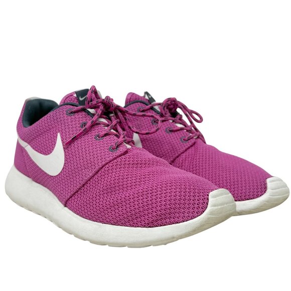 Nike Rosherun Club Pink & Summit White Womens Sneakers Size 9 Mesh Upper - Picture 2 of 12